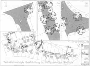 Pflaster-Details des Eingangsbereichs im Entwurf