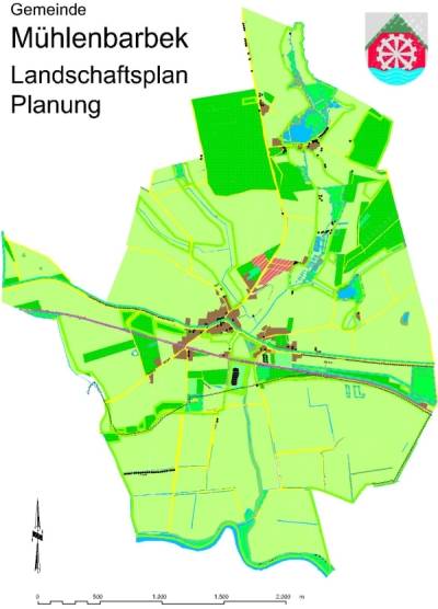 Landschaftsplan Mühlenbarbek, Planungskarte << zurück zum Bestand?